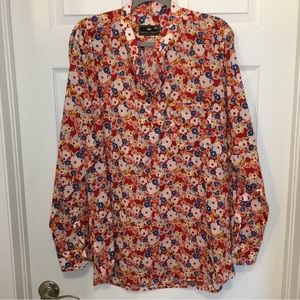 NWOT French Crown Sz L Floral Kurta Shirt